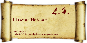 Linzer Hektor névjegykártya